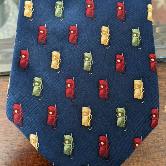 Vintage Coach silk cellphone bag pattern tie - Picture 2 of 5